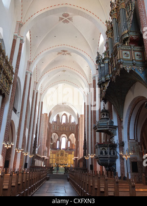 Cathédrale de Roskilde Roskilde Domkirke (Danois :), dans la ville de Roskilde sur l'île de Seeland (Sjælland) dans l'est du Danemark Banque D'Images