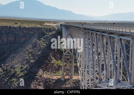 Rio Grande Gorge Bridge, le nord du Nouveau Mexique. Banque D'Images