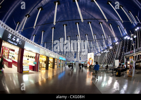 Nouvel Aéroport International de Bangkok Suvarnabhumi Vue intérieure Banque D'Images