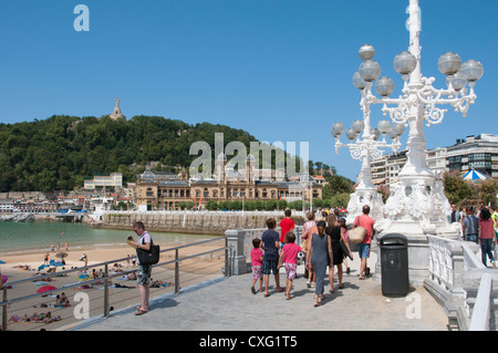 San Sebastian, en Espagne, de la plage et mer Banque D'Images