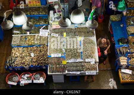 Le marché aux poissons de Noryangjin, plus grand marché de poisson de Séoul, Séoul, Corée. Banque D'Images