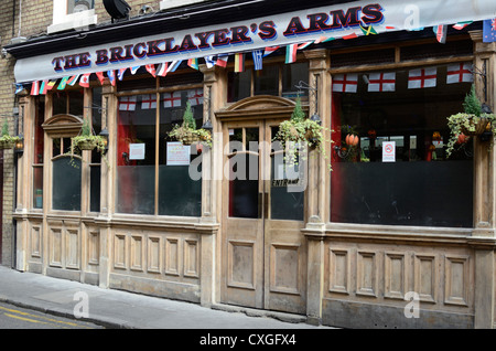 Le maçon's Arms pub dans Shoreditch, Londres, Angleterre Banque D'Images