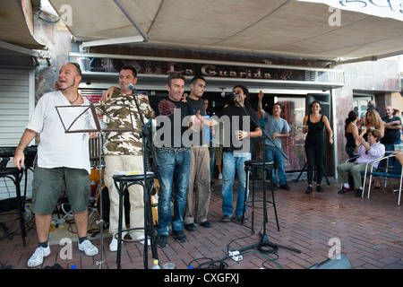 Las Palmas, Spain-September 8, 2012: Reggae band Riseland, from