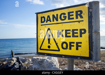 Garder hors de danger sign Banque D'Images