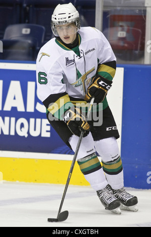 Lhjmq (LHJMQ) profil hockey photo sur Foreurs de Val-d'Or Nicolas Aube-Kubel Banque D'Images