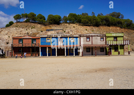 En vue de face d'un vieux fort de l'hôtel west Barranco, Séville, Espagne Banque D'Images