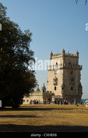 Vue de la Tour de Belém à Lisbonne Portugal Europe Banque D'Images