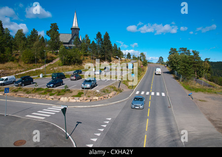 Holmenkollveien road district Holmenkollen Vestra Aker borough Oslo Norvège Europe Banque D'Images