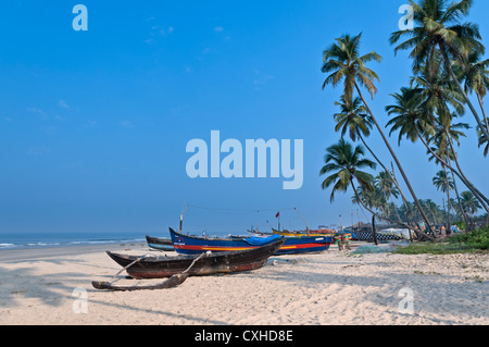 Bateaux de pêche Goa Inde Colva Beach Banque D'Images