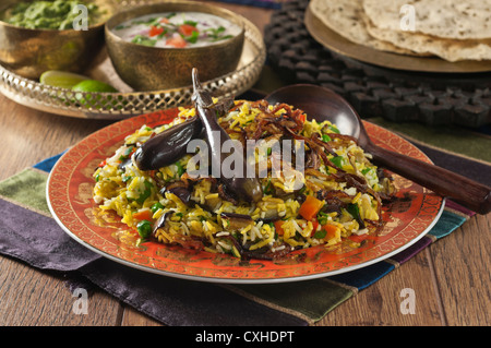 Biryani de légumes l'alimentation de l'Inde Banque D'Images