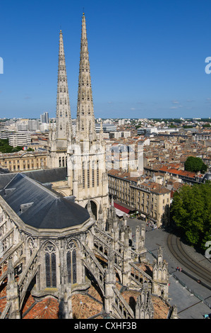 La Cathédrale Saint André, Bordeaux, France Banque D'Images