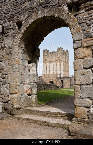 Château de Richmond dans Yorkshire du Nord Banque D'Images
