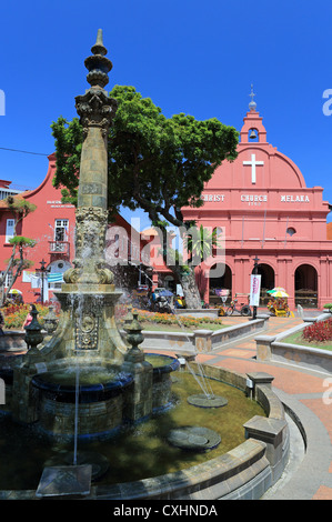 Christ Church coloniale historique de Melaka, Malaisie Banque D'Images