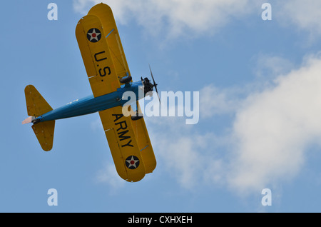 Biplan Stearman PT-17 Marquages de l'armée américaine en Banque D'Images