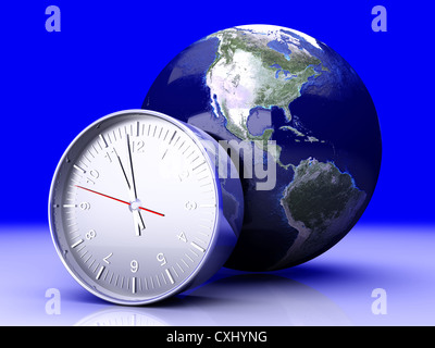 Fuseaux horaires. Banque D'Images
