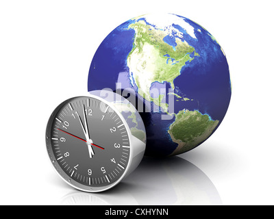 Fuseaux horaires. Banque D'Images