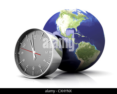 Fuseaux horaires. Banque D'Images