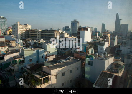 Les bâtiments et des toits, central city, Ho Chi Minh City, Vietnam, Siagon, Asie du Sud-Est Banque D'Images