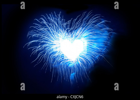 Coeur de Fireworks Banque D'Images