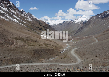 Paysage près de patseo, manali leh-autoroute, lahaul et spiti, Himachal Pradesh, Inde Banque D'Images