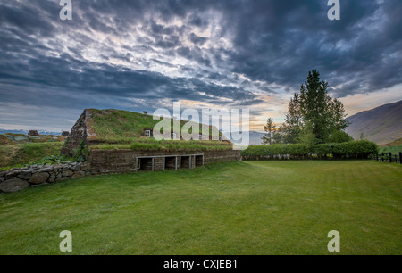 Laufas Museum, le nord de l'Islande old style ferme engazonnés Banque D'Images