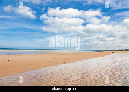 Omaha Beach - la plage près de Colleville-sur-Mer, Normandie, France Banque D'Images