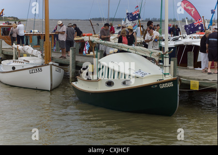 South Australian Wooden Boat Festival à Goolwa yachts en bois Banque D'Images