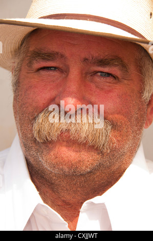 Portrait d'un Rodeo Cowboy, Bruneau, California, USA Banque D'Images