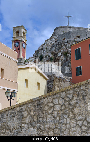 St George's Church dans le Paleo Frourio (ancienne forteresse), vieille ville de Corfou, Kerkyra, Corfou, îles Ioniennes, Grèce Banque D'Images