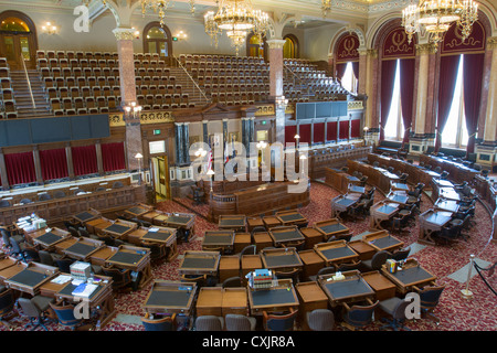 Salle du Sénat à l'Iowa State Capitol building ou statehouse de Des Moines Banque D'Images