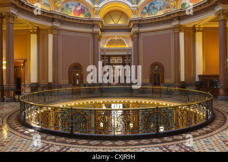 Entrée de la rotonde du sénat en Iowa State Capitol building ou statehouse de Des Moines Banque D'Images