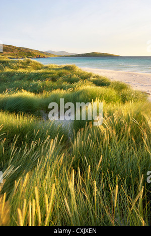 Scenic côtières, Son de Taransay, Isle of Harris, Hébrides extérieures, en Écosse Banque D'Images