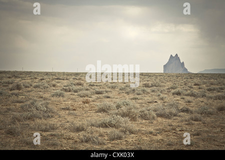 À partir de l'autoroute 64 de Shiprock, New Mexico, USA Banque D'Images