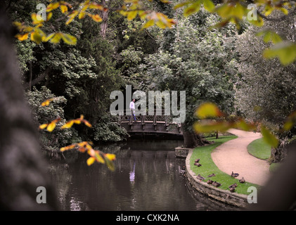 Le style 'Monet' bridge au Worcester College d'Oxford Banque D'Images