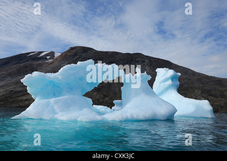 Iceberg, Nanortalik, Kujalleq, Kejser Franz Joseph Fjord, Groenland Banque D'Images