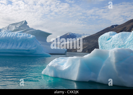 Iceberg, Nanortalik, Kujalleq, Kejser Franz Joseph Fjord, Groenland Banque D'Images