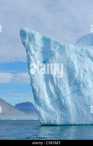 Iceberg, Nanortalik, Kujalleq, Kejser Franz Joseph Fjord, Groenland Banque D'Images