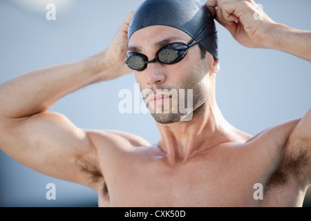 Portrait de nageur, International Swimming Hall of Fame, Fort Lauderdale, Florida, USA Banque D'Images