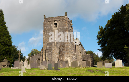 L'église paroissiale de St Mary, Tissington, Derbyshire, Angleterre, Royaume-Uni. Banque D'Images