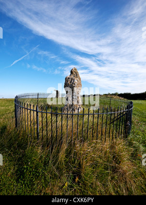 Le roi Pierre sur le site historique de l'Rollright Stones Little Compton Gt. Rollright Oxfordshire England Banque D'Images