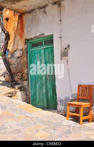 Photo d'étude dans le village perché d'Epano Elounda au-dessus d'Elounda. Crète , Iles grecques, Grèce, Europe Banque D'Images