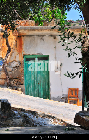 Photo d'étude dans le village perché d'Epano Elounda au-dessus d'Elounda. Crète , Iles grecques, Grèce, Europe Banque D'Images