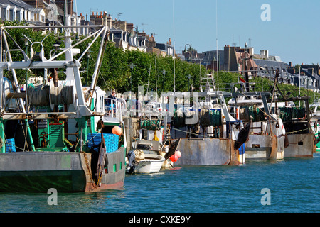 La superbe port de Trouville dans le Calvados de la France (Normandie). Banque D'Images