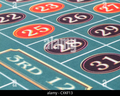 Roulette Table Layout Détail Banque D'Images