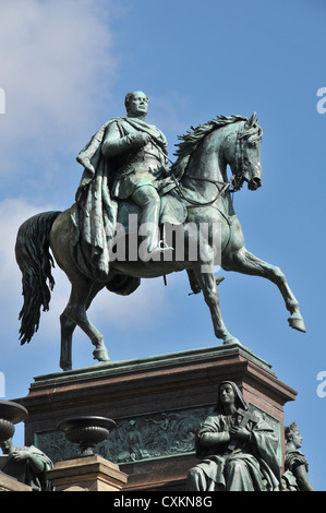 Friedrich Wilhelm IV statue, ancienne Galerie Nationale, l'île aux musées, Berlin, Allemagne Banque D'Images