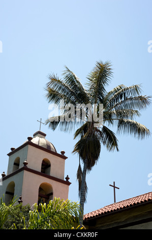 Une mission le San Buena Ventura Ventura en Californie Banque D'Images
