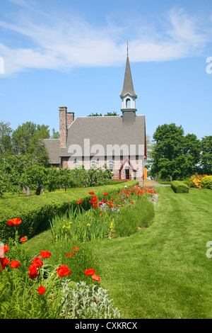 L'église de Grand Pré situé dans la vallée d'Annapolis en Nouvelle-Écosse à l'Grand Pre Lieu historique national. Banque D'Images