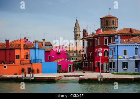 Avis de Burano, Venise, Italie Banque D'Images