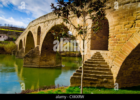 Pont des pèlerins. Puente la Reina. Navarre, Espagne. Banque D'Images