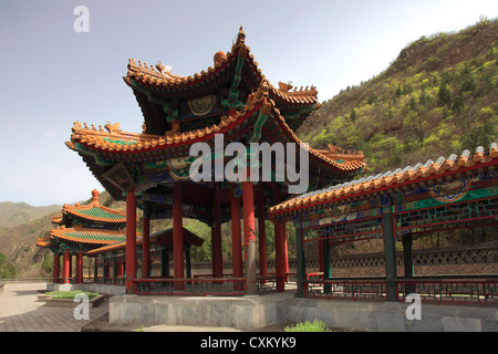 La pagode de culte à Juyongguan section de passage de la Grande Muraille de Chine, Changping Provence, Chine, Asie. Banque D'Images